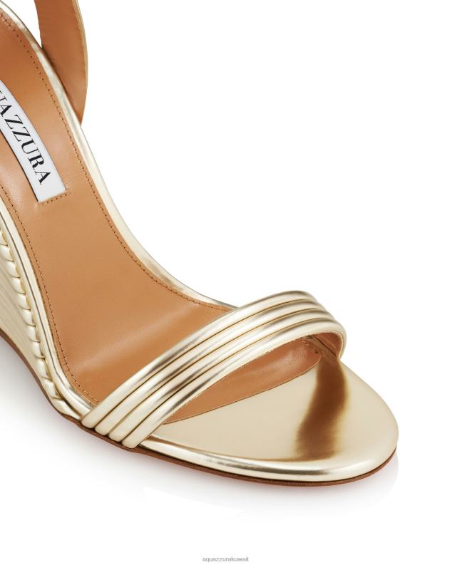 Aquazzura واو إسفين 95 ذهب HNZRT84