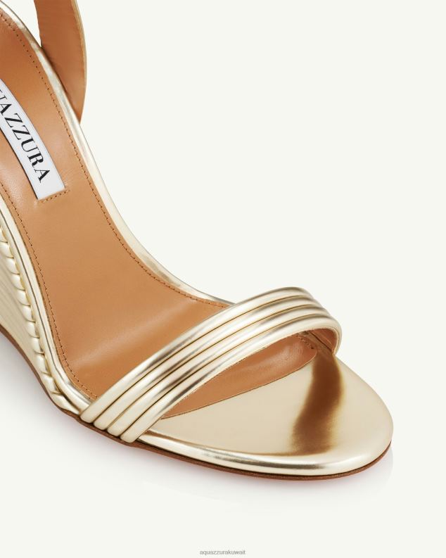 Aquazzura واو إسفين 95 ذهب HNZRT84