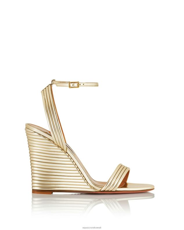 Aquazzura واو إسفين 95 ذهب HNZRT84